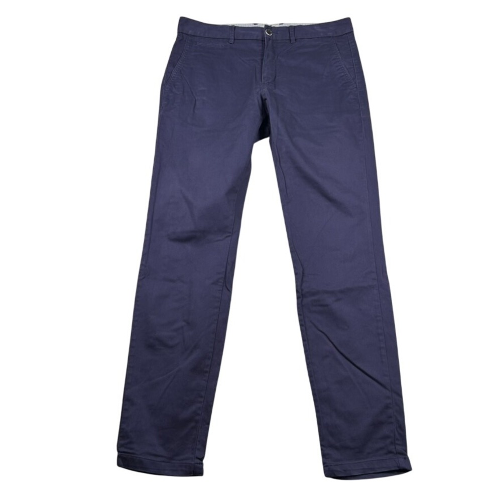 Perk Feel Good Chinos Mens 33x32 Slim Fit Stretch Navy Blue Cotton Pants